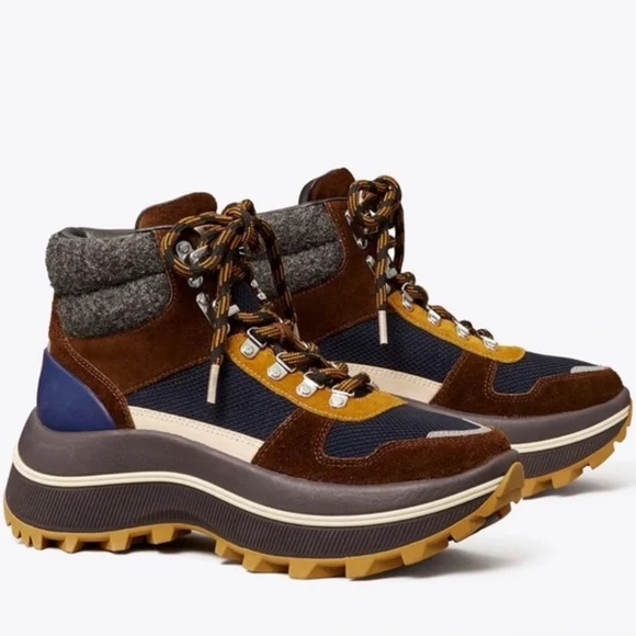 Tory Burch NIB Adventure Hiker Boots (8) - Picture 1 of 16